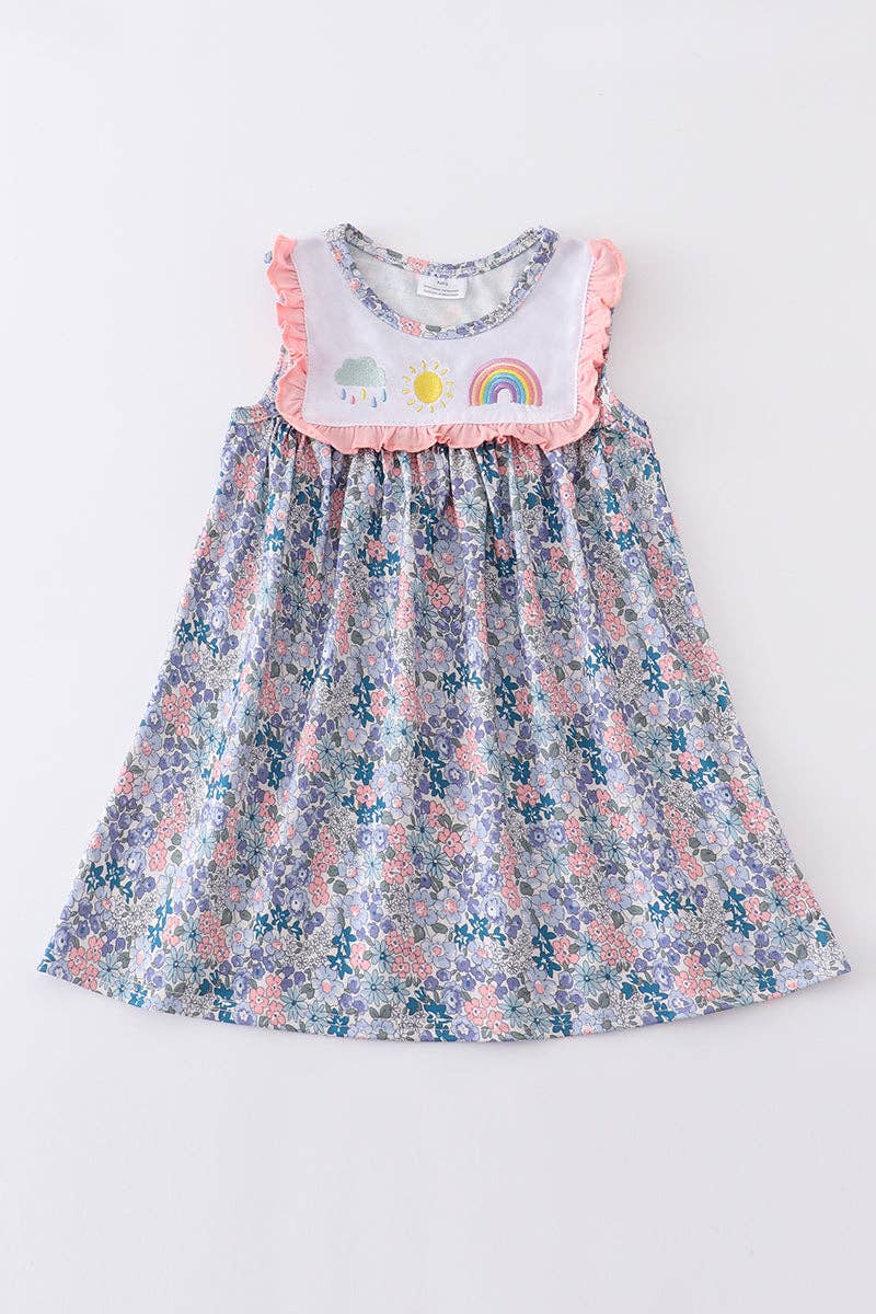 Rainbow Sun Embroidery Dress